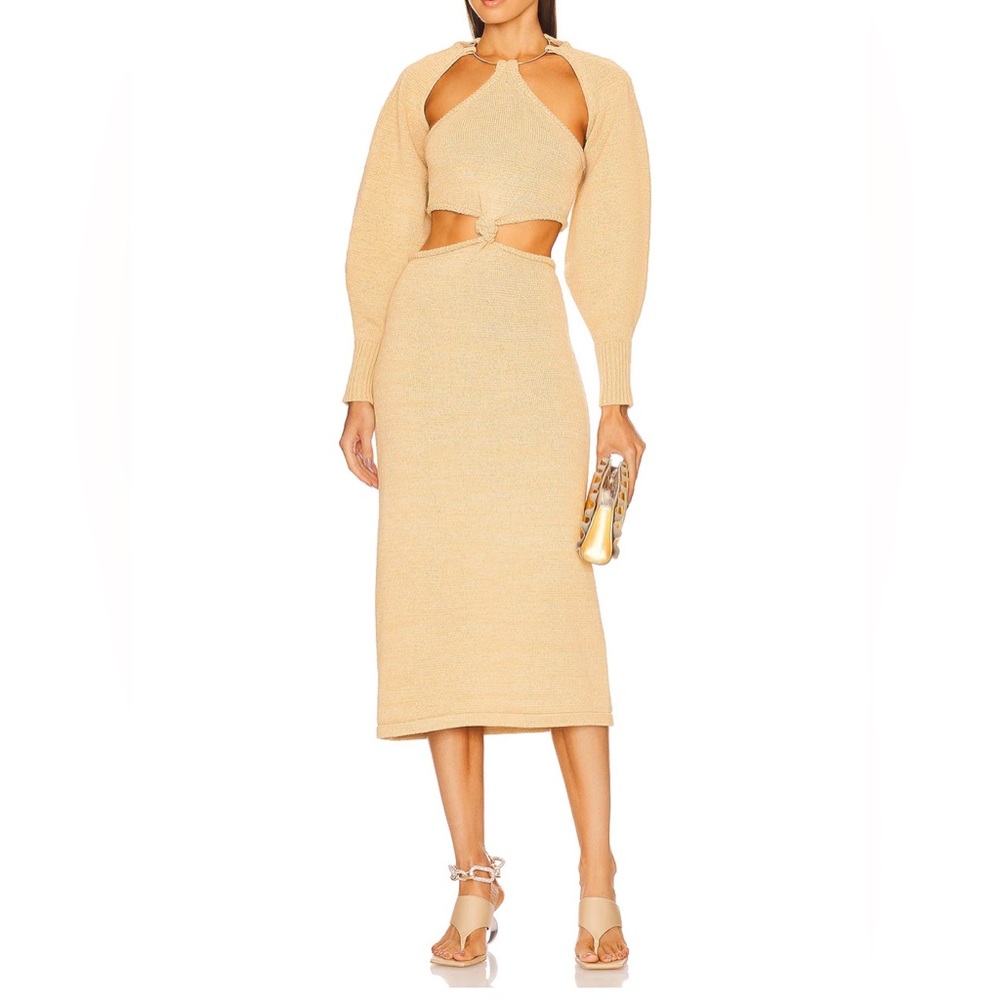 Cult Gaia Salima Knit Dress in Sand
